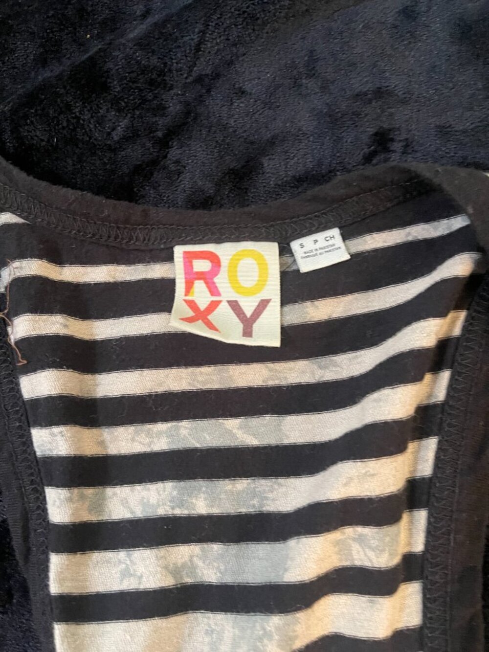 Roxy Striped Racerback Vest Tank Top Size S - Picture 3 of 7